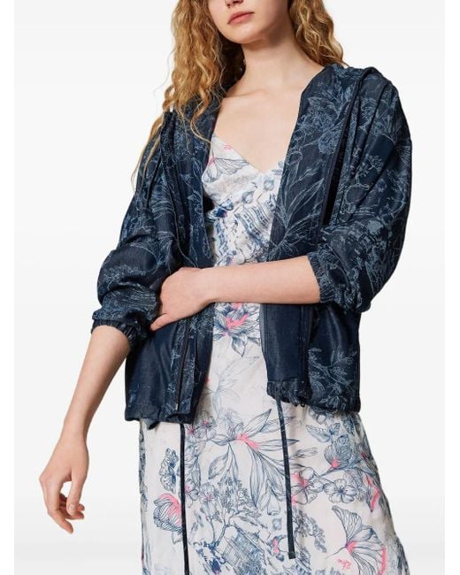 Twinset Blue Printed Jacket