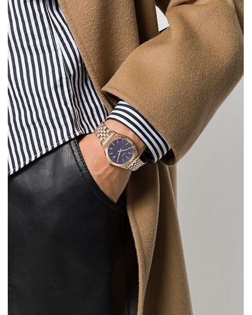 Timex Waterbury 34mm Sst Case Watch in Metallic Lyst