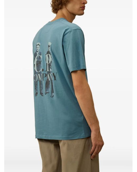 T-Shirt Girocollo British Sailor Con Stampa Logo di C P Company in Blue da Uomo