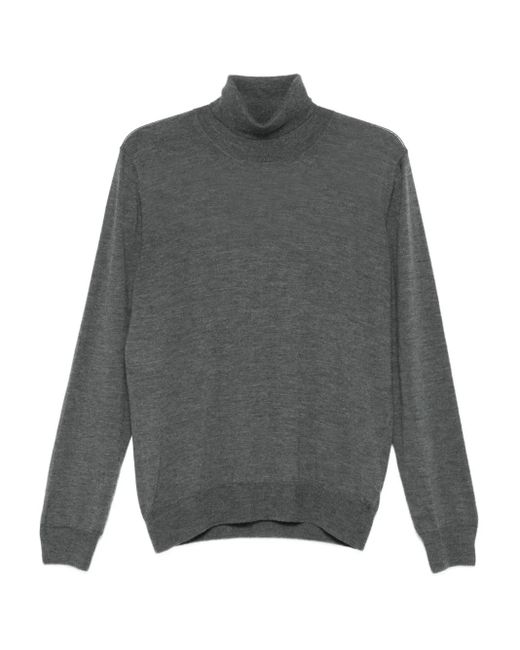 Gran Sasso Gray Turtleneck Top for men