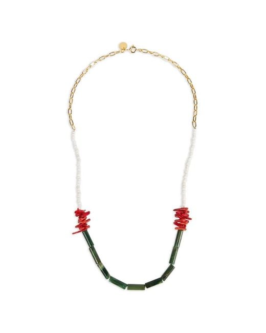 Undercover White Beaded Necklace