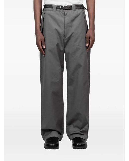 Roa Gray Buckle-Detail Trousers for men