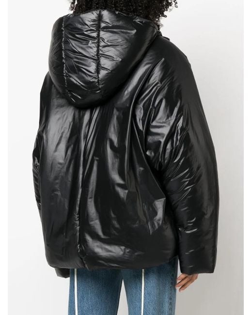 Sherpa Black Shuoy Hooded Puffer Jacket