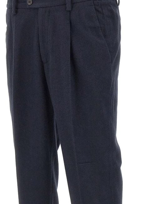 Pantalones con detalle de pliegues Devore de hombre de color Blue