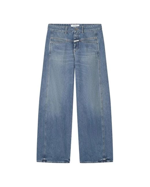Closed Blue Wide-Leg Denim Jeans