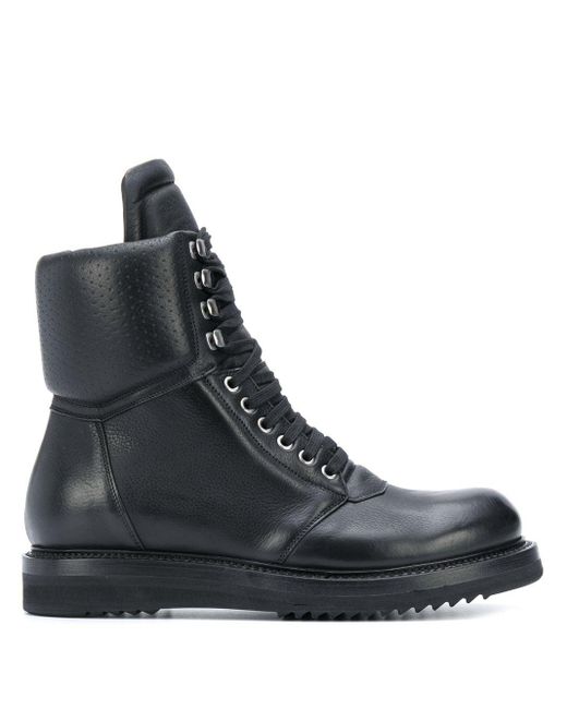 black perforated booties