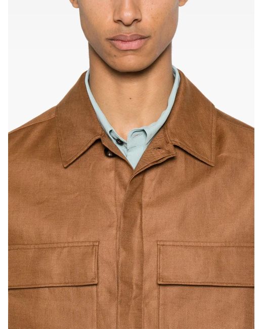 ZEGNA リネンシャツブルゾン 【公式通販】 ZEGNA リネンシャツブルゾン 【公式通販】