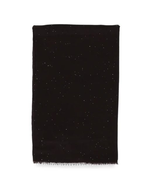 Faliero Sarti Black Raissa Sequin-Embellished Scarf