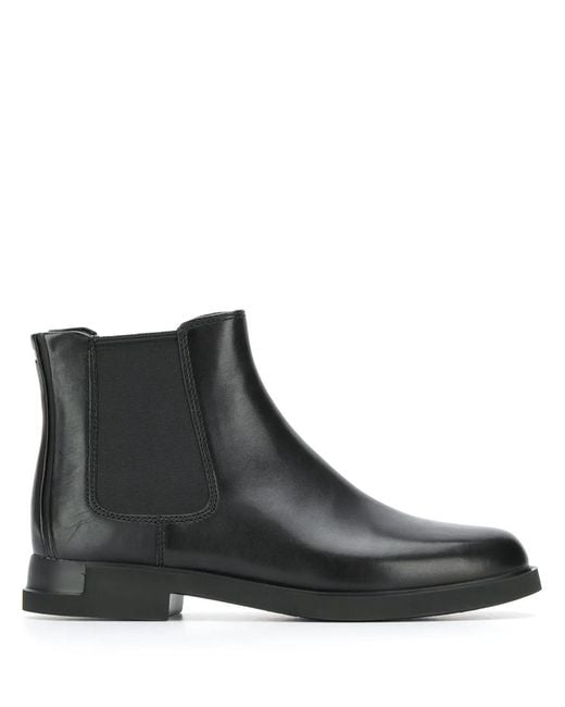 Camper Black Iman Leather Chelsea Boots