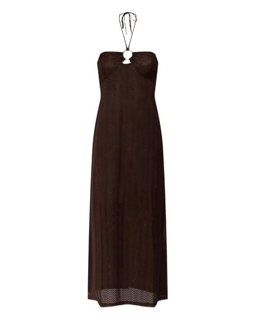 Abito Harriet Lungo Con Scollo All'Americana di Melissa Odabash in Purple