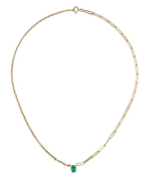Yvonne Léon Metallic 18Kt Emerald Necklace