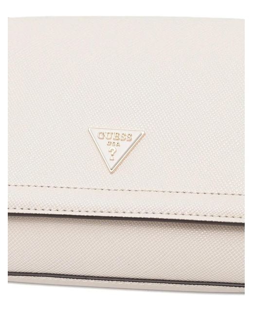 Guess Natural Mini Sac À Bandoulière Noelle À Logo