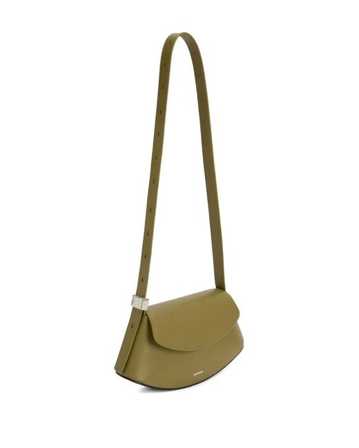 Jil Sander Natural Small Eldorado Flap Shoulder Bag
