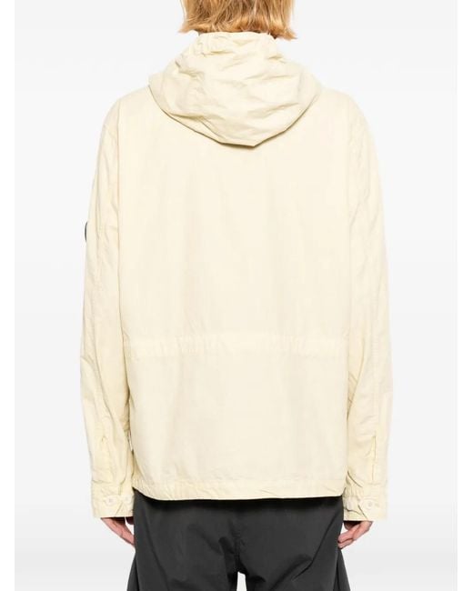 C P Company Natural Micro-Reps Hooded Jacket for men
