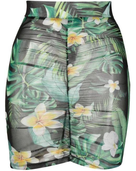 Philipp Plein Green Mini Skirt