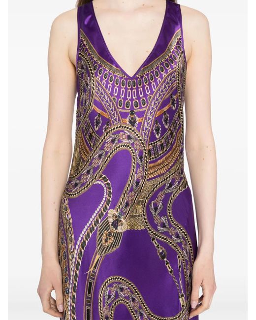 Abito The Luxorland Lady Con Taglio Sbieco di Camilla in Purple