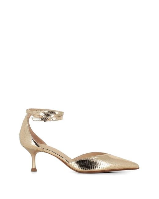 Sergio Levantesi Metallic Camelia Point-Toe Heeled Pumps