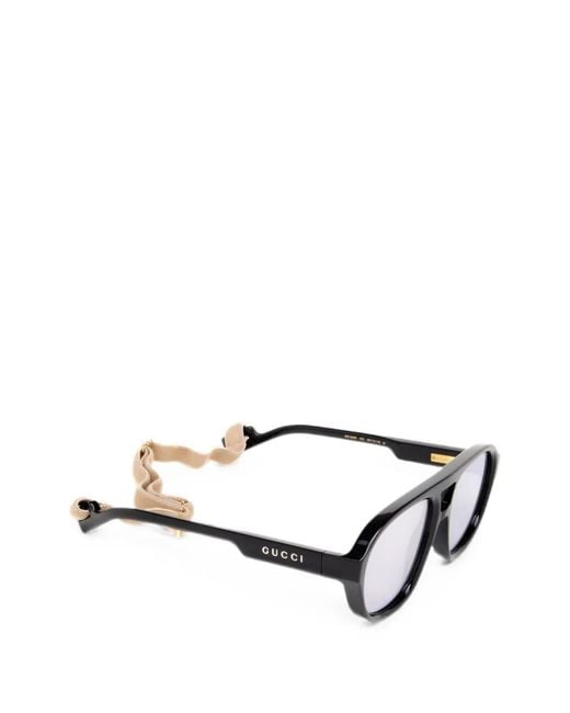 Gucci Blue Mountain Injection Pilot-Sunglasses for men