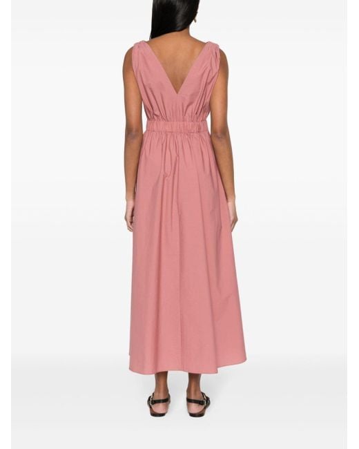 Brunello Cucinelli Maxi-jurk Met Ketting in het Pink