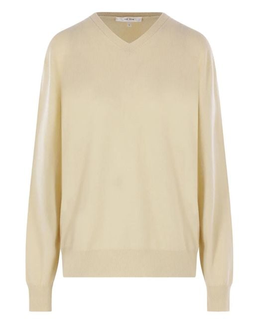 The Row Natural V-Neck Sweater