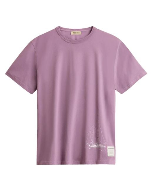 Woolrich Purple Offshore T-Shirt for men