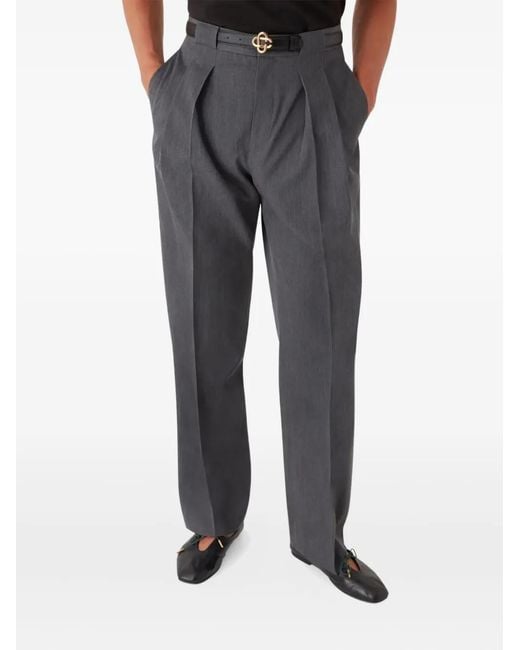 Casablanca Gray Wool Tailored Trousers for men