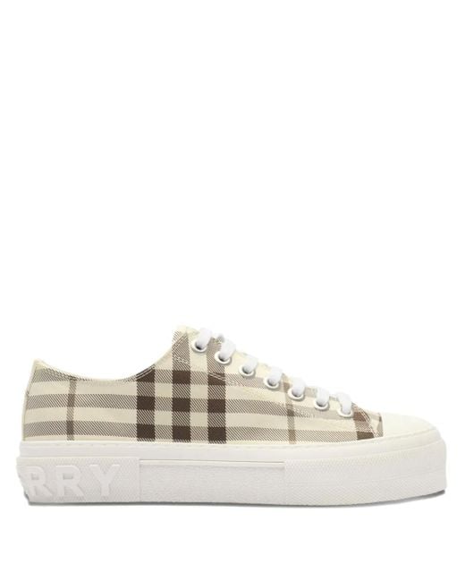 Burberry White Check Sneakers