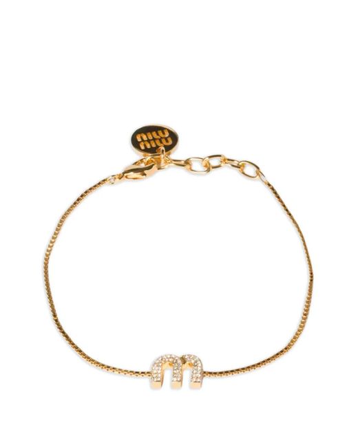 Miu Miu Metallic Bracelet À Breloque En Métal