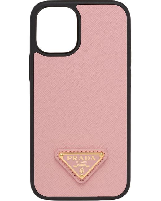 Prada Pink Iphone 12 Mini Logo Case