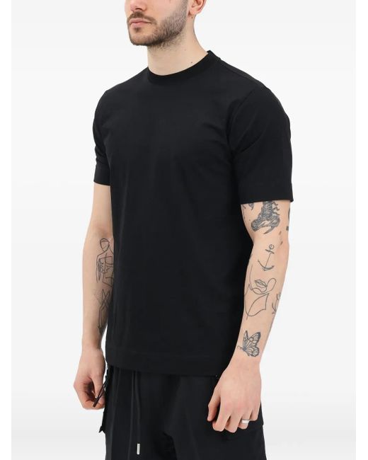 Yes London Black Cotton T-Shirt for men