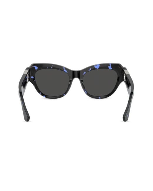 Burberry Black Rose Monogram Cat-Eye Sunglasses