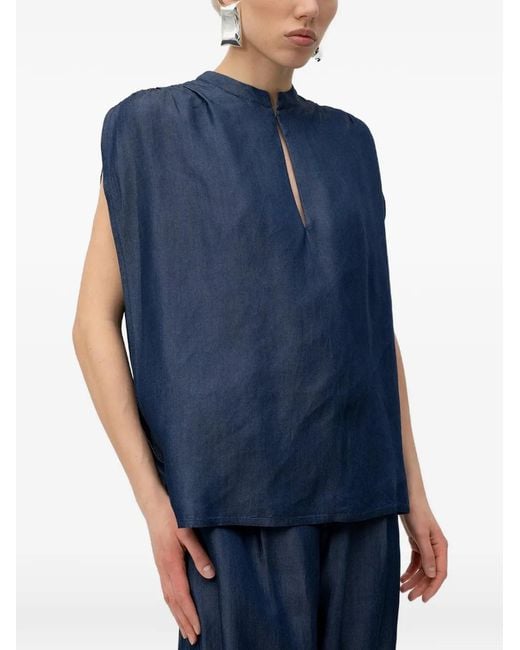 DARKPARK Blue Tracy Bluse