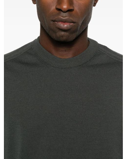 C P Company Black Lens-Detail Crew-Neck Sweater for men