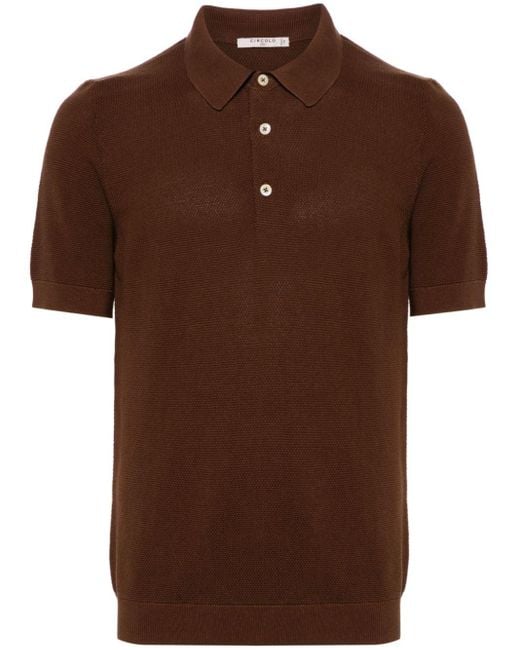 Circolo 1901 Brown Knitted Polo Shirt for men