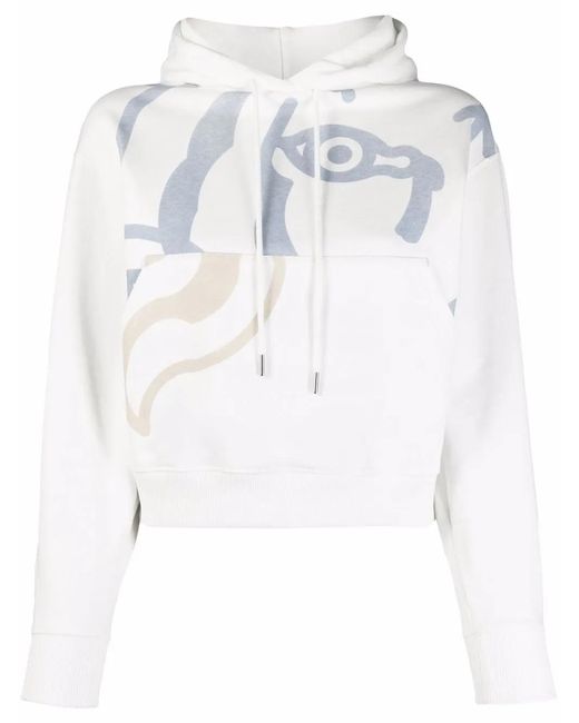 KENZO White Graphic-print Cotton Hoodie