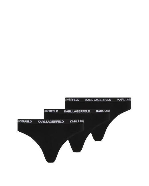 Karl Lagerfeld Black Logo-Waistband Briefs