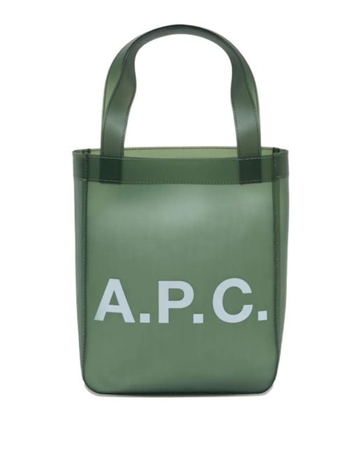A.P.C. Green Two Handles Shopper Bag