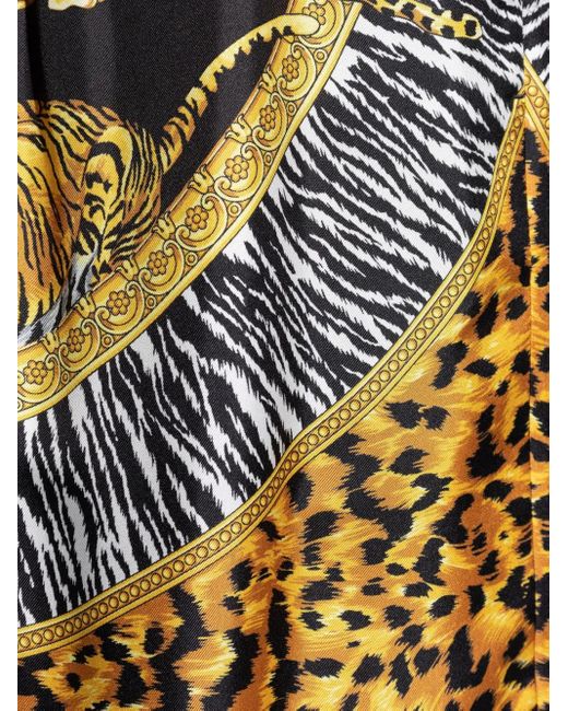 Shorts Leopardati di Versace in Yellow da Uomo