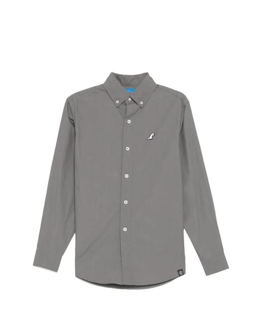 SPORT b. by agnès b. Gray Dino-Embroidered Shirt for men