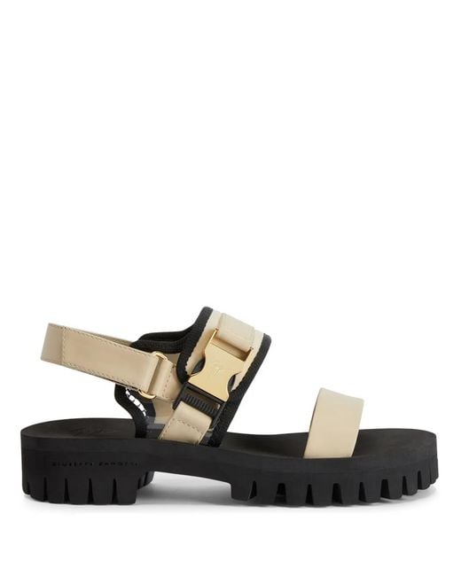 Giuseppe Zanotti Black Mederic Touch-Strap Sandals for men