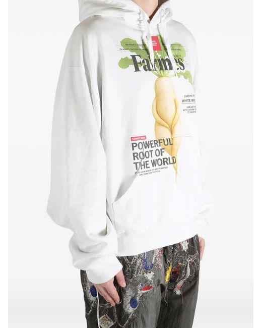 Doublet White Farmes Magazine Cover Printed Hoodie
