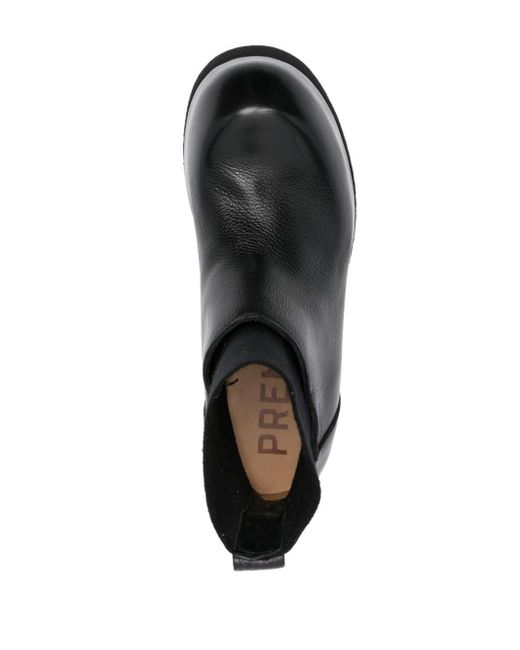 Premiata Black Leather Ankle Boots