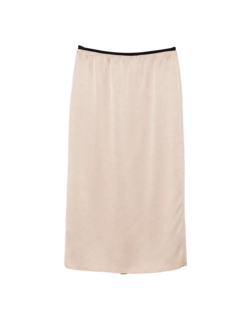Maje Mini-Rok Met Ritssluiting in het Natural