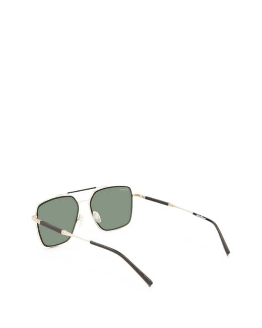 Ferragamo Metallic Rectangular-Frame Sunglasses for men