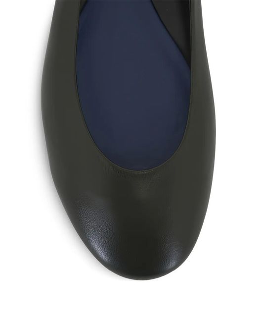Lanvin Black Leather Ballet Flats