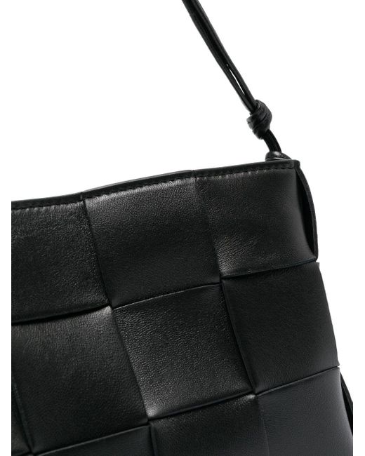 Bottega Veneta Black Cassette Leather Shoulder Bag - Women's - Lamb Skin