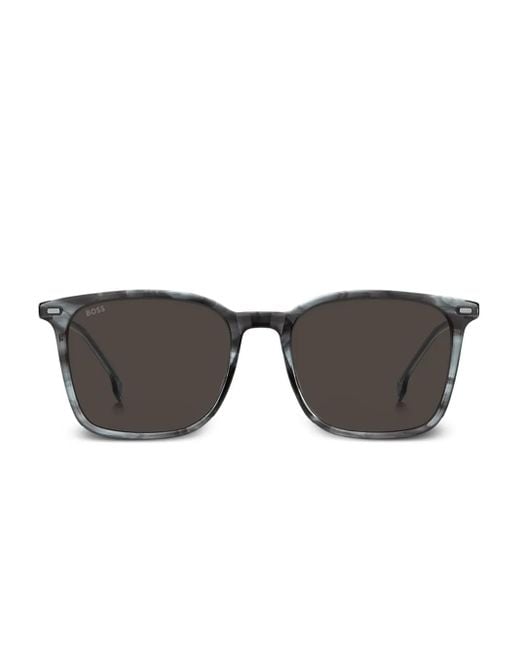 Boss Sonnenbrille Mit Eckigem Gestell in Gray für Herren