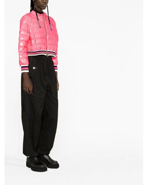 Herno Pink Padded Bomber Jacket