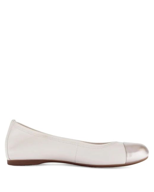 Gabor White Leather Ballet Flats