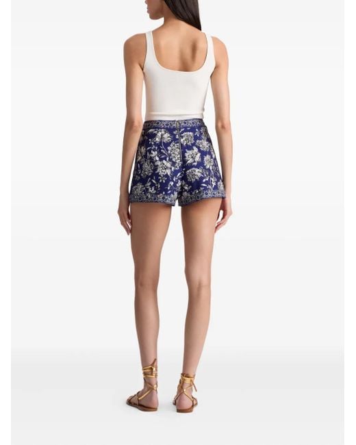 Short Hera À Fleurs Alice + Olivia en coloris Blue
